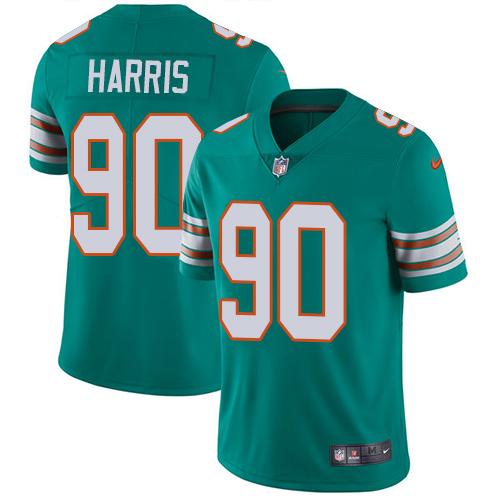 Nike Miami Dolphins #90 Charles Harris Aqua Green Alternate Youth Stitched NFL Vapor Untouchable Limited Jersey->youth nfl jersey->Youth Jersey